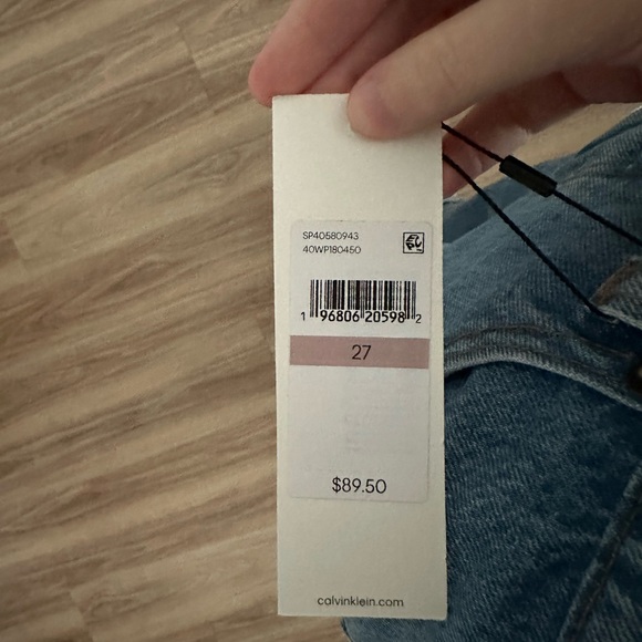 Calvin Klein High Waist Relaxed Straight Jeans - Picture 4 of 6